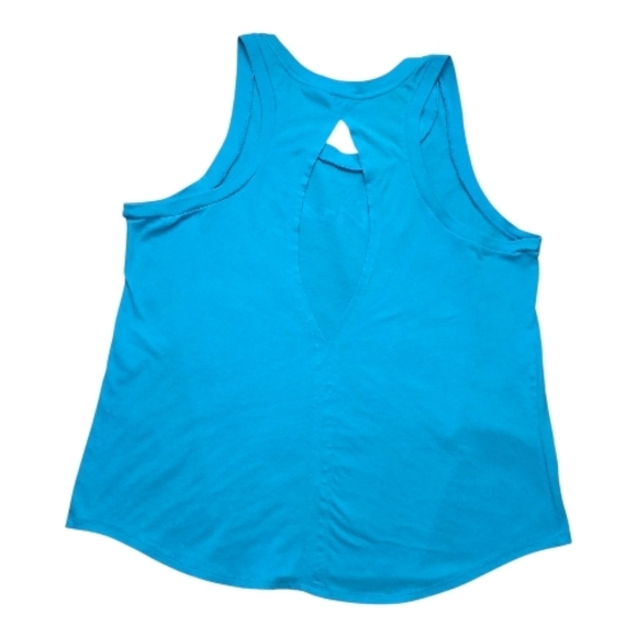 VS PINK Blue Racerback Tank Top Size XL Script Logo Casual - Picture 3 of 7